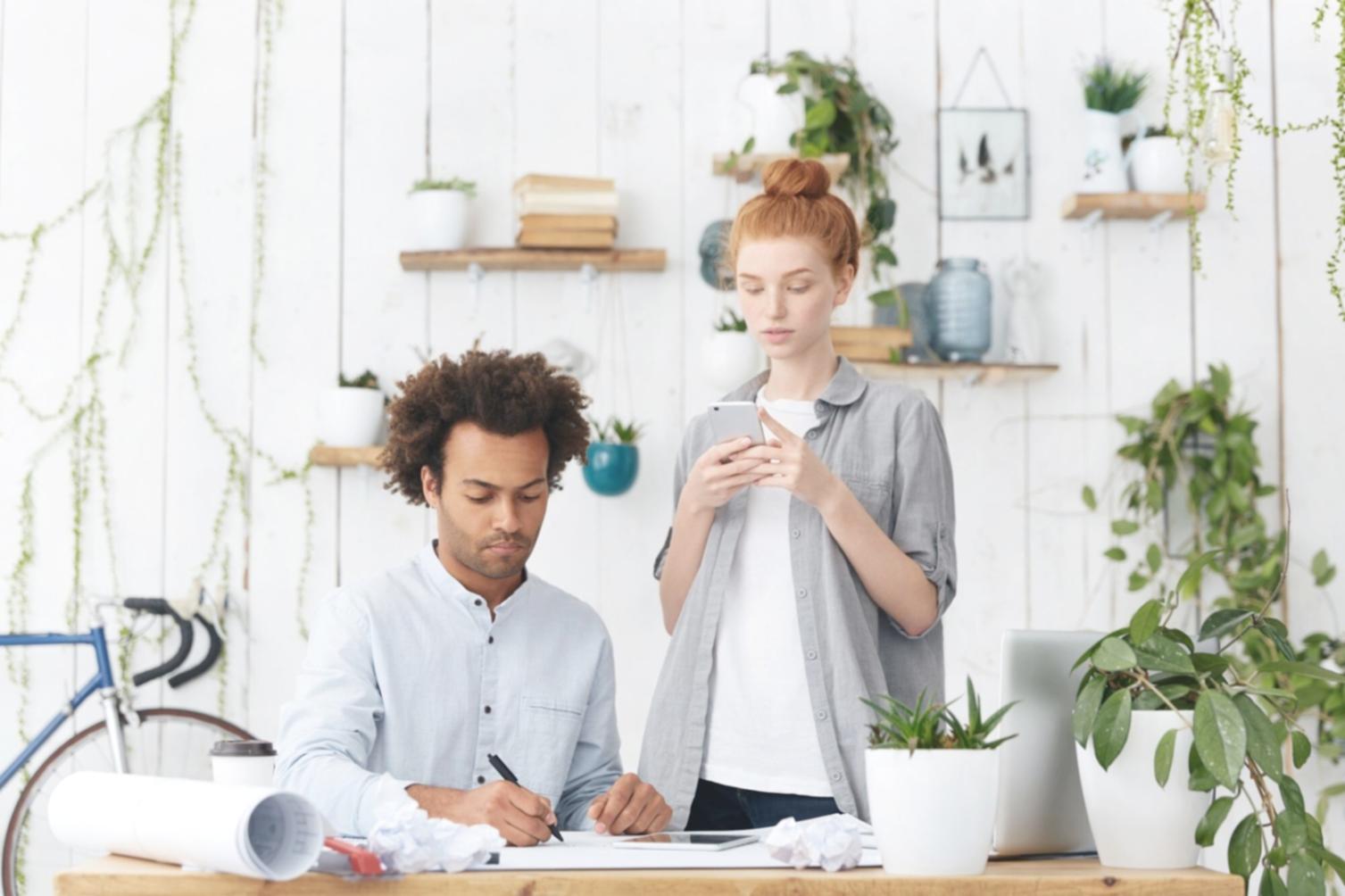 Equipo educativo trabajando en contenidos financieros